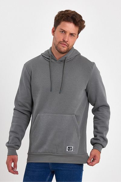 Rodi 3 Thread Ribbed Pocket Hooded Sweatshirt RD24KE055490