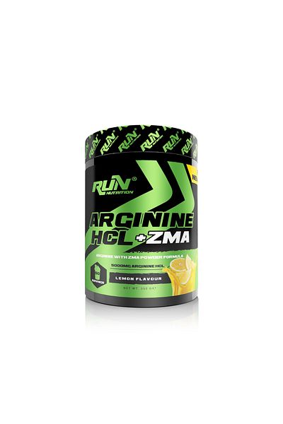 Run Nutrition Arginine HCL + ZMA - Lemon Flavored - 50 Serves - 350g - 2 Sachet Protein Gifted