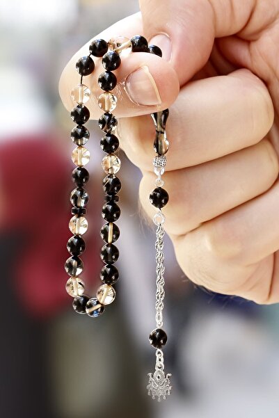 TESBİHCİBABA Sparrow Size Diyarbakır Handwork Squeezing Amber Prayer Beads, Collectible Rosary