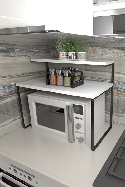 fatrema Mutfak Organizeri, Mikrodalga Dolabı Tezgah Üstü Metal Raflı Fırın St...