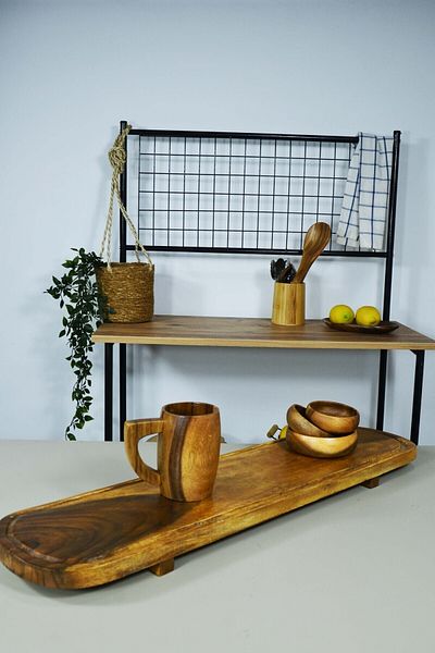 SepetçiBaba Mega Size Acacia Oval Presentation Board