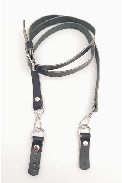 angel çanta aksesuar 130X1.5 cm Black Real Leather Silver Buckle Bag Handle