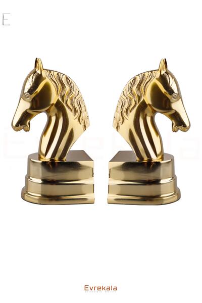 Evrekala Evrekaal Shop Kitap Tutucu Seti Lucky At Gold Kitaplık Ev Aksesuarı