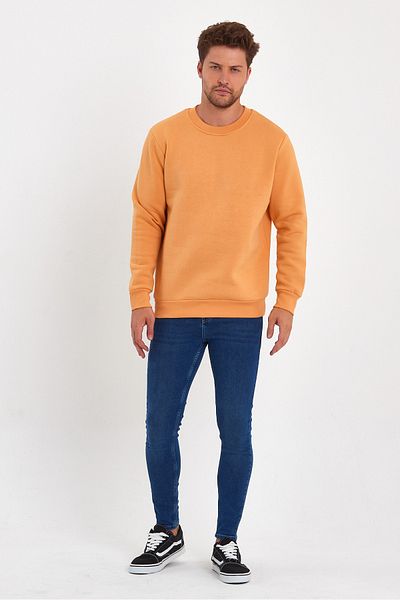 Rodi 3 Thread Raised Crew Neck Sweatshirt Rd24ke054903 K. mustard