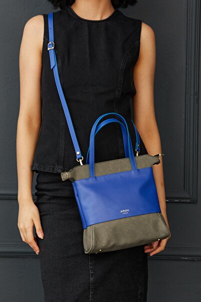 minebag Дизайн з довгими ручками Lady Жіноча ексклюзивна сумка Saks Синя