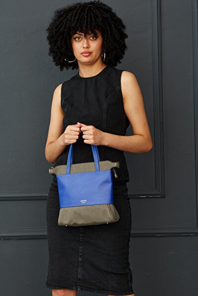 minebag Дизайн з довгими ручками Lady Жіноча ексклюзивна сумка Saks Синя