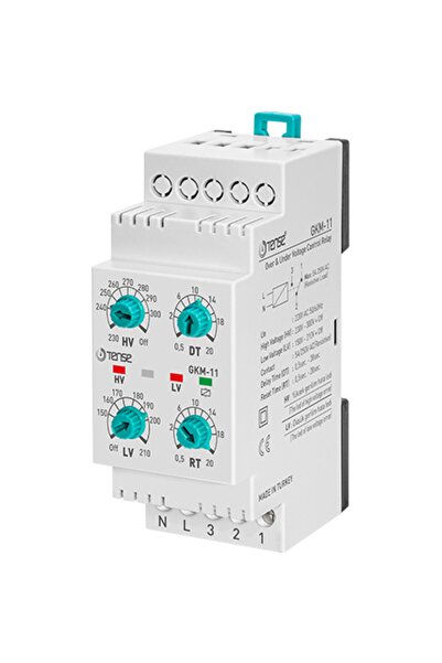GKM-11
Analog Ayarlı Aşırı ve Düşük Monofaze Gerilim Kontrol Rölesi
