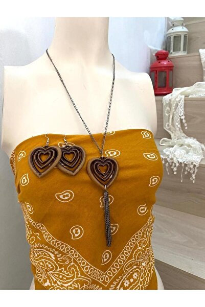 canan dizayn أقراط قلادة القلب