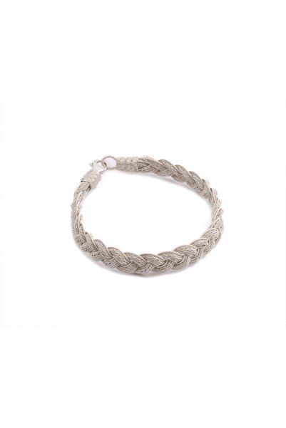 KAZZAZE Gümüş Kazaziye Örgü Bileklik