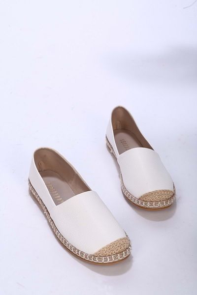 Shoeberry Ziles White Skin Espadrille für Damen