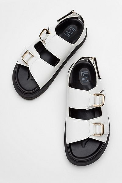 LuviShoes Sandale de damă HERMOSA albe