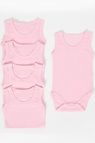 Mai Perla Plain Colored 5-Piece White Blue Pink Body Baby Set