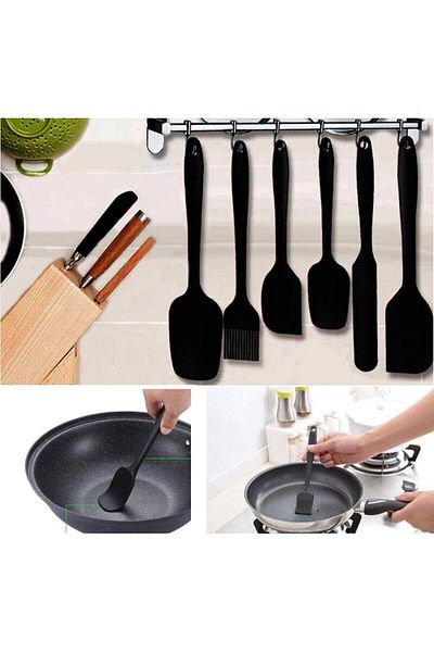 2B Bazaar 6 Silicone Cooking, Brush, Spatula Set
