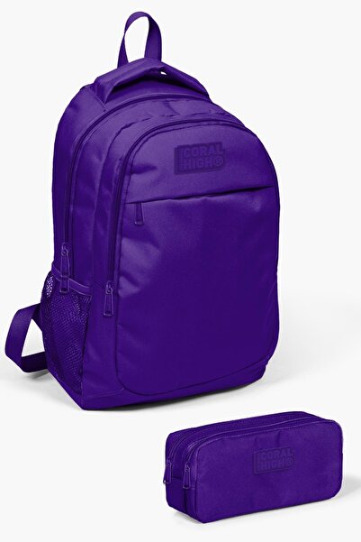 Coral High طقم حقائب مدرسية باللون الأرجواني للأطفال مكون من قطعتين SET0214397