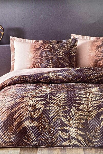 Özdilek Brisa Folha Dört Mevsim Kapitone Nevresim Takımı Çift Kişilik Pudra