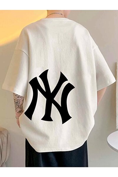 Adrift Μπλουζάκι Unisex Yankees με ειδική στάμπα, χτενισμένο βαμβακερό λαιμόκοψη