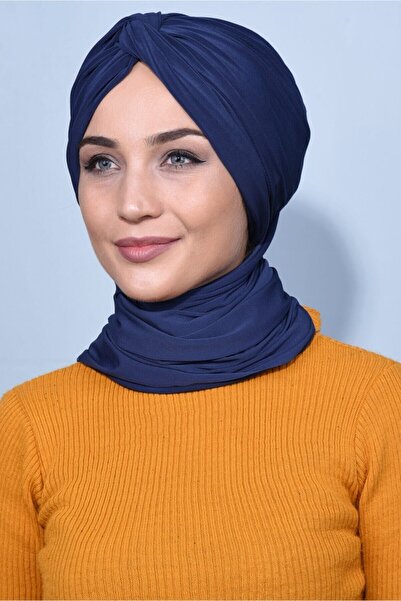 Nowa Scarf عقدة بونيه نيلي مع شال