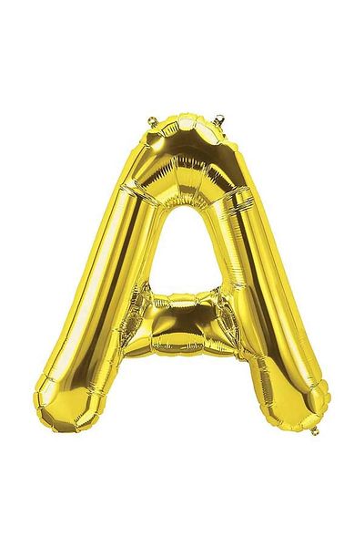 aşkın concept 40 cm Letter A Foil Balloon 16 inch Gold