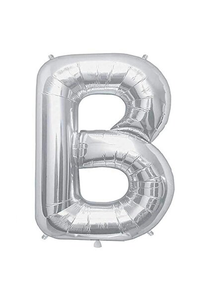 aşkın concept 40 cm B Harfi Folyo Balon 16 inç Gümüş