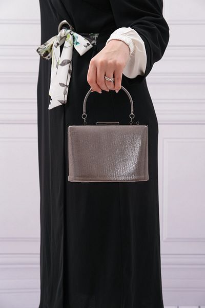 ROZA CANTA Γυναικεία βραδινή τσάντα Clutch Clutch με επικάλυψη πλατίνας
