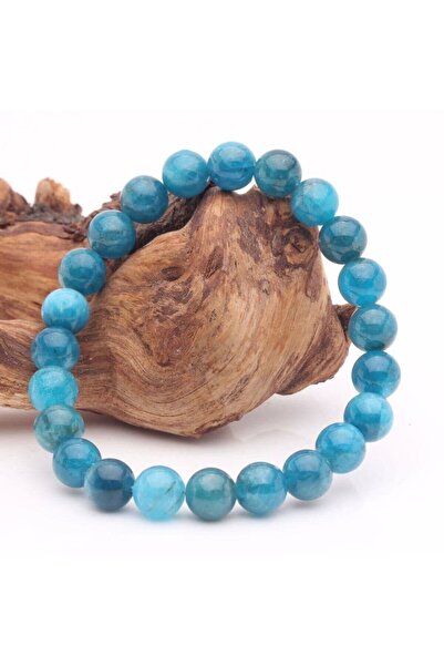 Generic Brand Natural Stone Apatite 9 mm Bracelet
