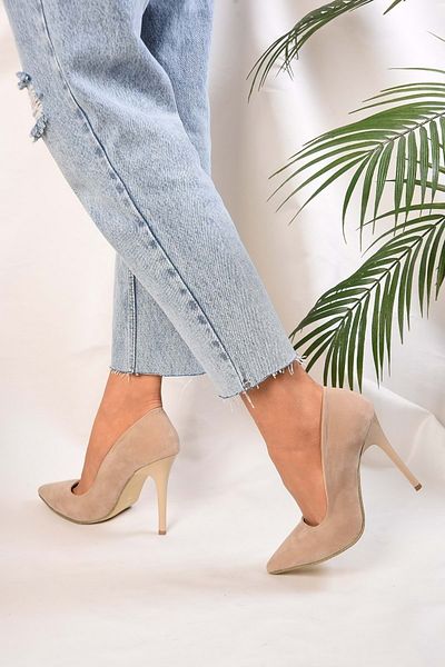 Shoeberry Klassischer Stiletto-Absatz aus Sensei-Haut-Wildleder für Damen