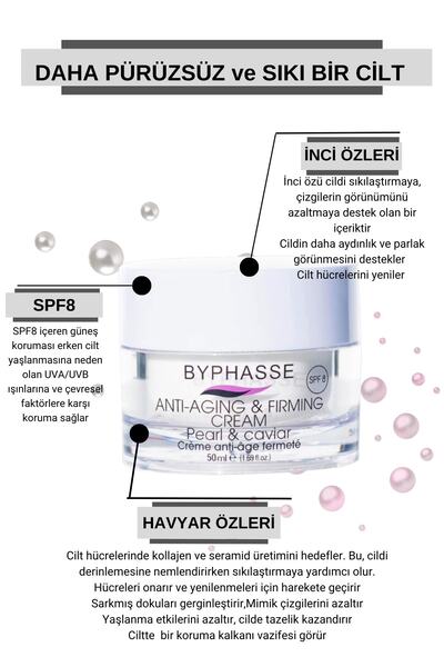 BYPHASSE Anti-Aging Pro40 Anti-Aging Cream with Pearl and Caviar Extract 50ml