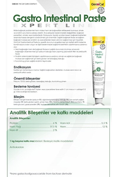 Gimpet Gimcat Prebiyotik Gastro Paste 50gr