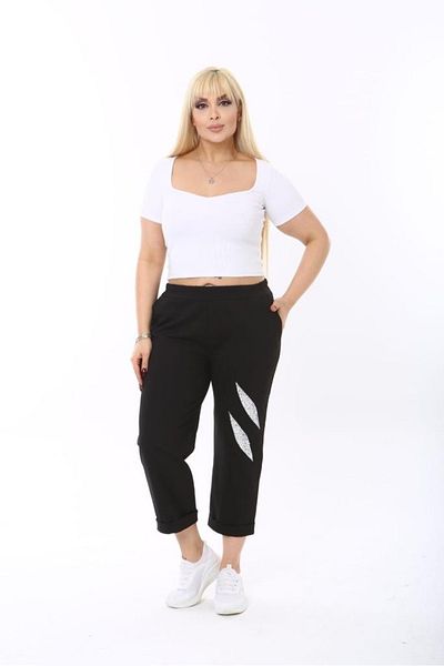 Esina Γυναικεία Φούτερ Capri Length Paillette