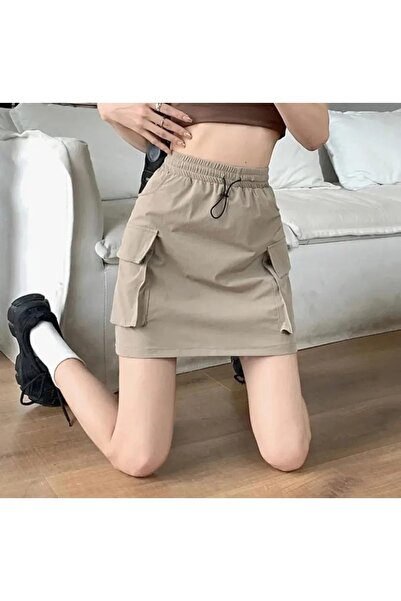 Gofeel Y2k Vintage Paraşüt Kumaş Kargo Etek