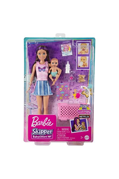 Barbie Bebek Bakıcısı Bebeği ve Aksesuarları Oyun Setleri FHY97-HJY33