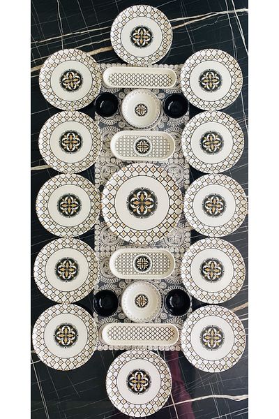 VENÜS HOME DECORATION Liva model 23 piece breakfast set for 12 people