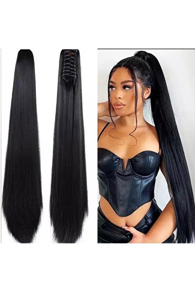 Fenomen Peruk Πολυτελής αγκράφα μαύρη αλογοουρά