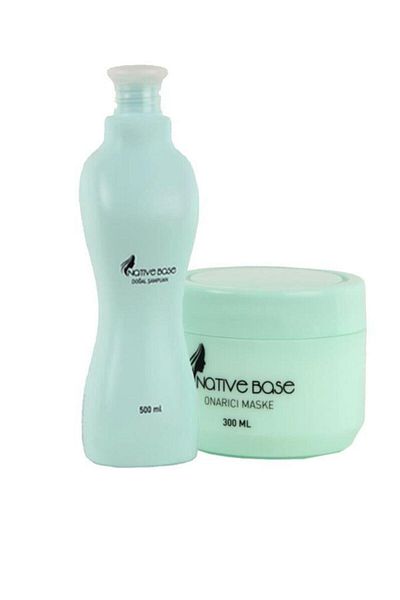 Native Base Natural Shampoo and Repair Mask - 500ml/300ml2840095040716