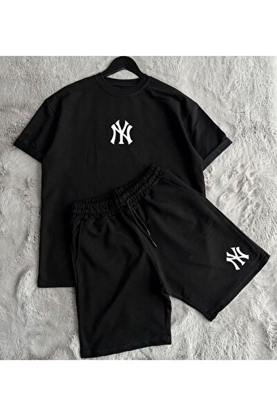 VİPER Oversize Baskili T-shirt Şort Kombin Ikili Ürün Set