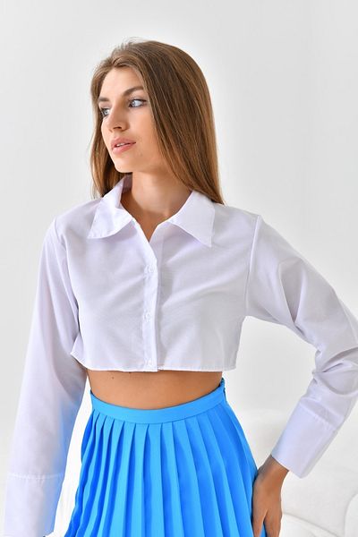 mirach Oversleeve with Shirt Half Shirt Crop Shirt Collar Oversleeve Women's Shirt White Shirt Neck Collar