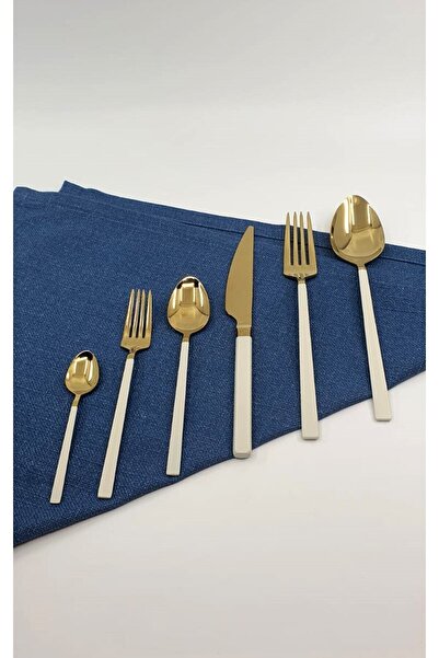 Madam Teresa Çbk. Seti Pink More Sultan Beyaz Gold 36 Parça