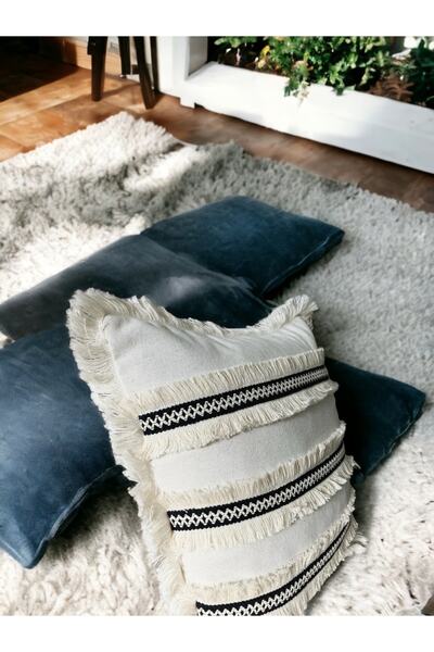 NDC HOME Husă de pernă cu design special, cu ciucuri, cu un singur in, cremă, 43*43