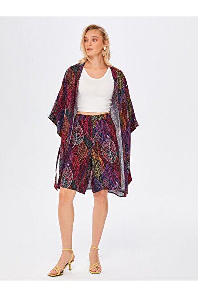 Faik Sönmez İri Yaprak Desen Kimono 67449
