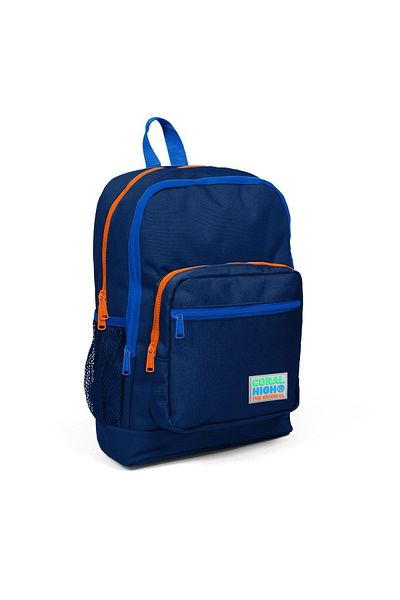 Coral High Set de 2 genți de școală pentru copii bleumarin cu USB SET 0223816