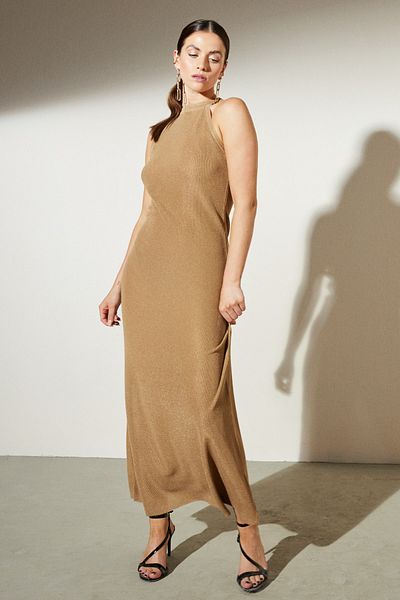 BROOKS BROTHERS Ärmelloses Strickkleid mit goldenem Richterkragen für Damen