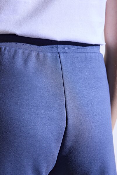 BROOKS BROTHERS Kadın Indigo Normal Bel Cepli Scuba Sandy Şort