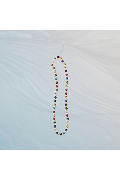 tinythingscom Nazar Boncuklu Renkli Telefon Askısı, Telefon Zinciri