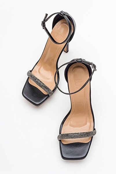 LuviShoes UNOS Black Women's Heeled Shoes