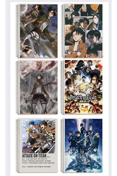 animeandyourworld دفتر ملاحظات الهجوم على تيتان مقاس A4 مقاس 1 يحتوي على 72 صفحة (مسطرة أو مربعة)