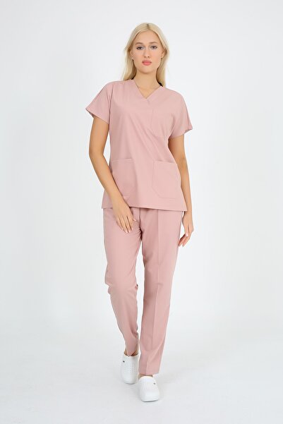 ModaCanel بدلة جراحية من الليكرا الفاخرة بدلة جراحية للممرضات والأطباء