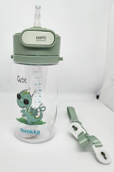 Taros Quokka 450ml Yeşil Pipetli Askılı Matara