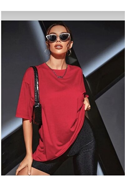 FATELLA Tricou oversize pentru femei, confortabil, de bază, cu mânecă scurtă,...