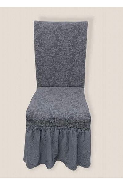 HEYTGAH Κάλυμμα καρέκλας Luxury Jacquard - 6 τεμάχια, με ελαστική και πλενόμενη φούστα, κάλυμμα κατά της ακτινοβολίας