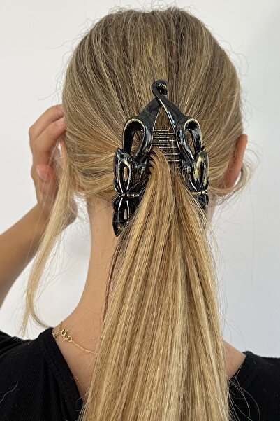 TAKIŞTIR Mixed Color Antique Patterned Butterfly Figured Banana Buckle